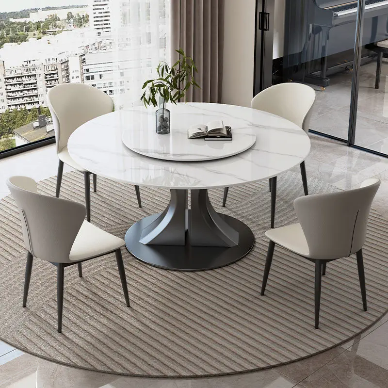 Heat Resistant Dining Tables With Chairs Design Modern Round Dining Tables Small Home Restaurant Meuble De Cuisine Furniture