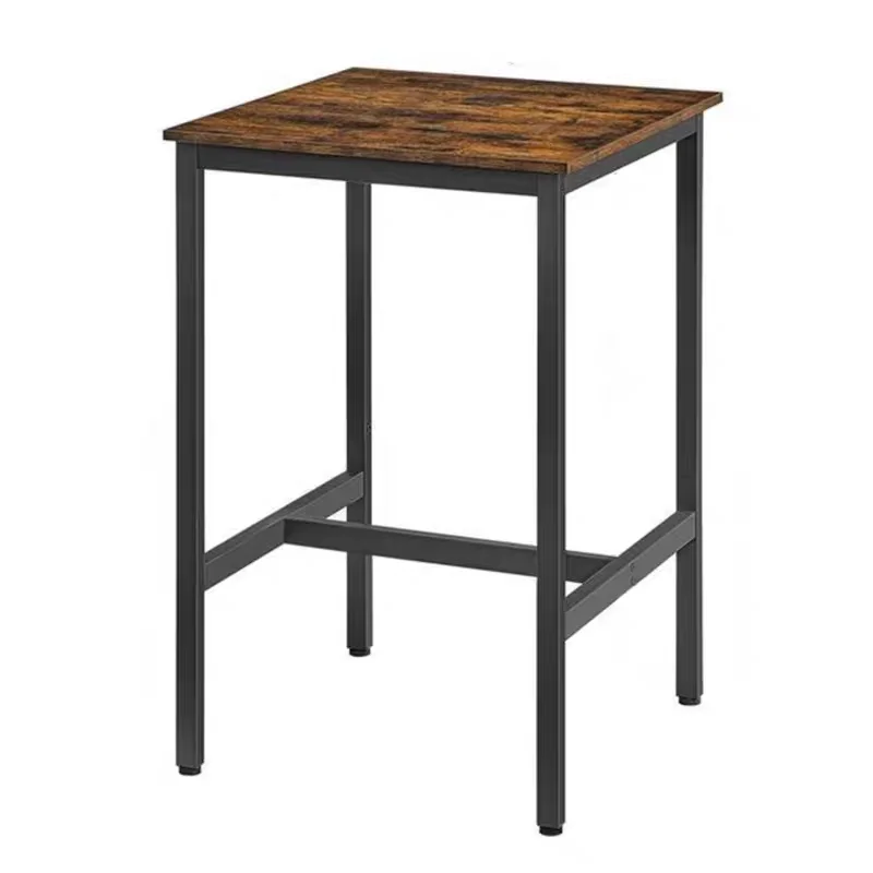 # Wind Solid Wood Iron Table Chair Combination Afternoon Tea Living Room Furniture Durable & Movable Small Square Table