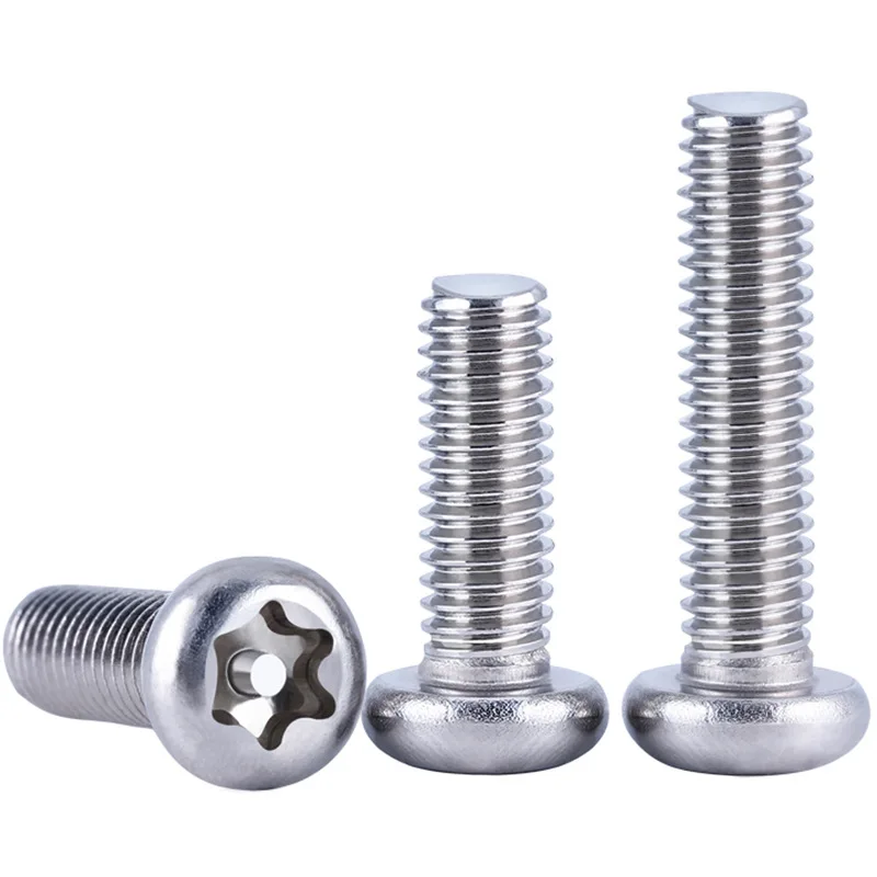 M2 M2.5 M3 M4 M5 M6 M8 A2-70 304 Stainless Steel Torx Button Head Tamper Proof Security Screws Plum blossom groove screw