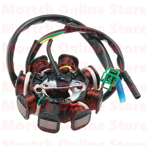 Imagen 2 del producto Estator GY6 50cc de 8 polos, 5 cables 50-4039B para ciclomotor chino GY6 50cc, motor 139QMB