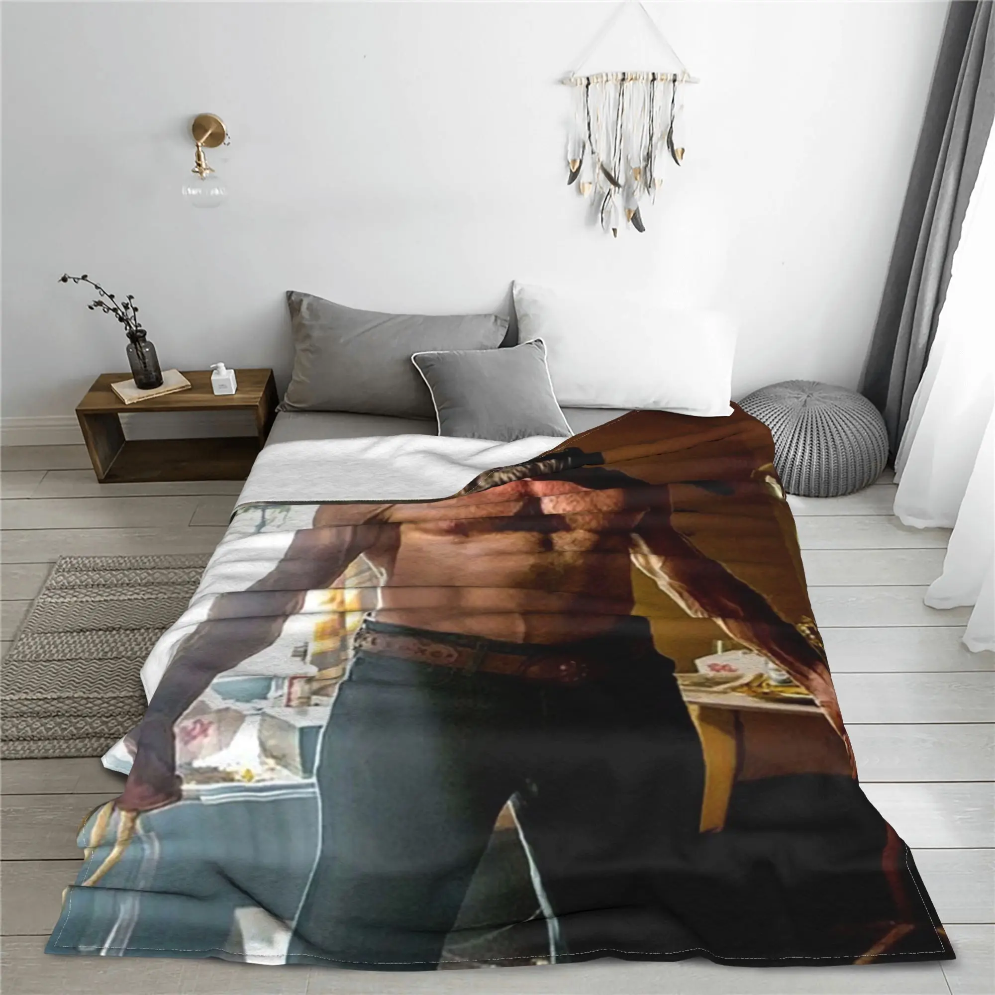 هيو جاكمان البطانيات لينة الدافئة الفانيلا رمي غطاء بطانية للسرير غرفة المعيشة نزهة السفر المنزل الأريكة