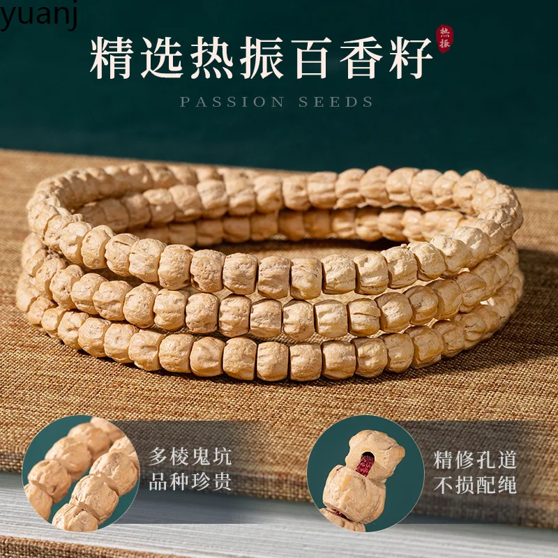 Passion Deep Pit Ghost Face Single Circle High Density Cypress Seed Buddha Bead Bracelet