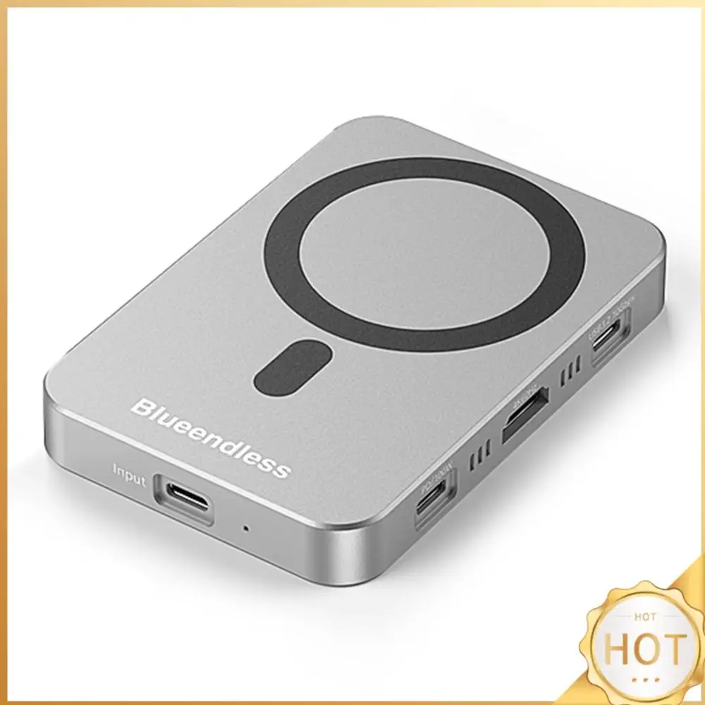 

10Gbps Magnetic SSD Enclosure Docking Station with Cooling Fan 2in1 NVME Card Reader USB-C for iPhone 16/16 Pro/iPhone 15/15 Pro