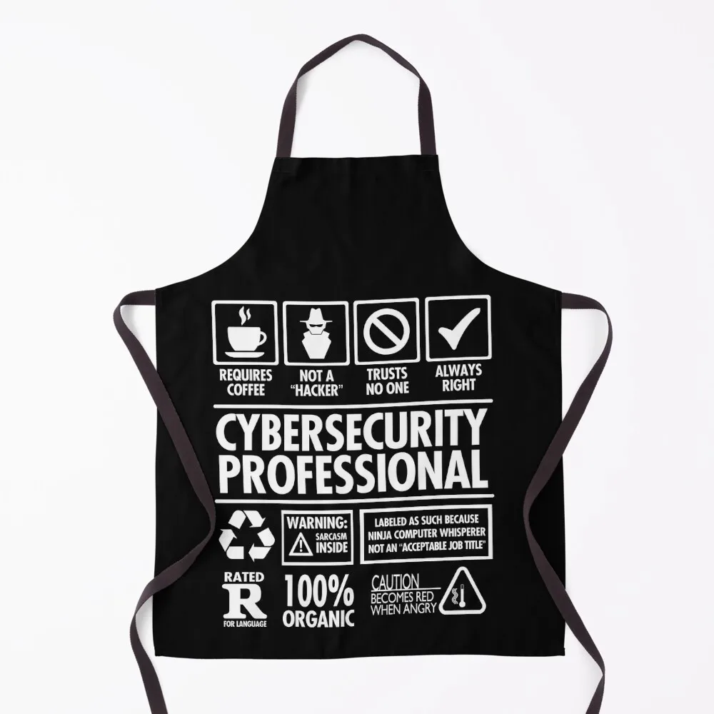 Cybersecurity Not A Hacker Funny Apron Dress barber men Kitchen Apras Man Apron