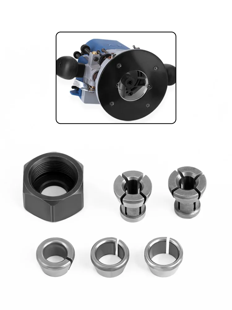 너트 조각 트리밍 기계 라우터 전기 라우터 밀링 커터 액세서리, M17 6/6.35/8mm 콜릿 척 어댑터