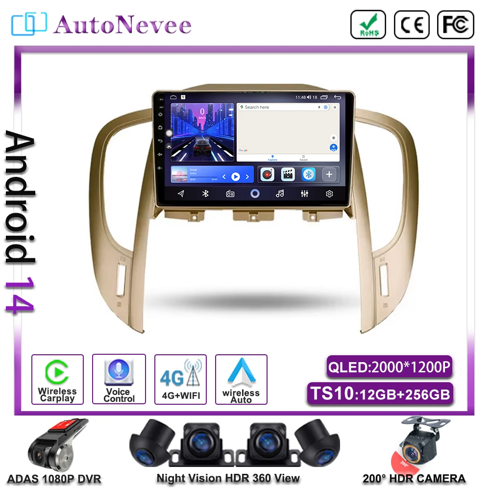 

Android 14 Player GPS Navigation For Buick LaCrosse 2009 2010 2011 2012 2013 Radio Stereo Multimedia Car Screen No 2Din DVD GPS