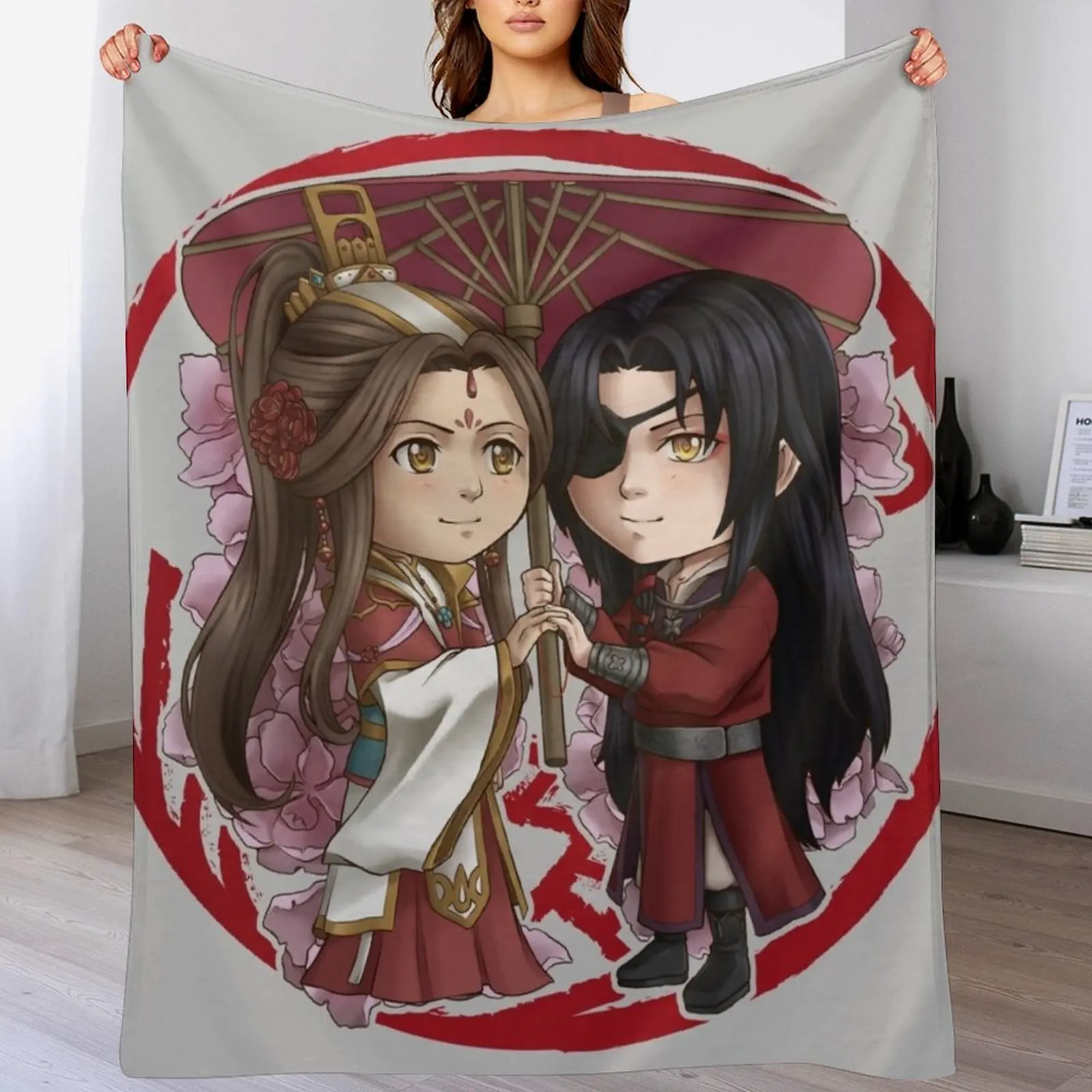 Xie Lian and Hua Cheng (TGCF) Throw Blanket Decorative Throw Kid'S Flannel Fabric Warm Blankets