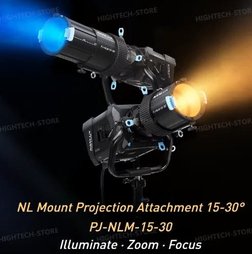 NANLUX Nanlite new NL Mount Projection Attachment 15-30° PJ-NLM-15-30 Illuminate Zoom Focus for Evoke 900C 1200 1200B 2400B