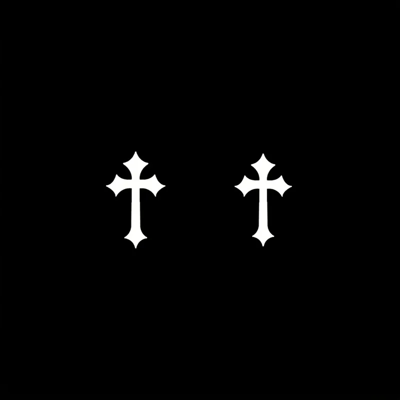 Gothic Cross Sticker 4PCS Vinyl Decal For Car Window Bumper Motorcycle Helmet Toolbox Decoration