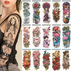 Waterproof Temporary Tattoo Sticker Full Arm Large Size Arm Tatoo Fake Tattoos Sleeve for Men Women Girl