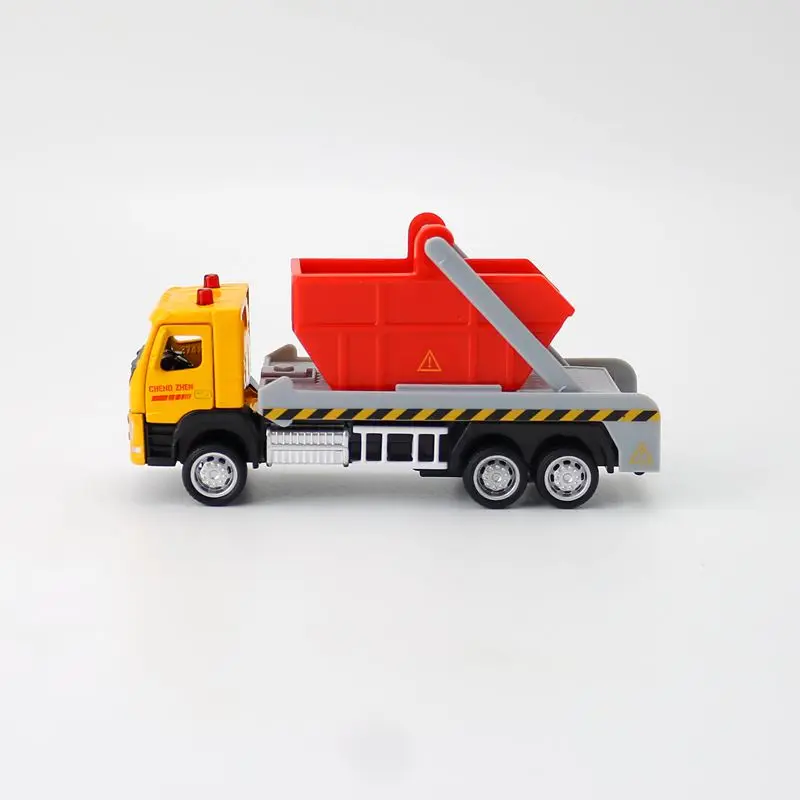 1/72 Volvo Recycle Transport Truck Diecast Metal Toy Car Miniature Model Engineering Pull Back Collection Gift Boy Match Box