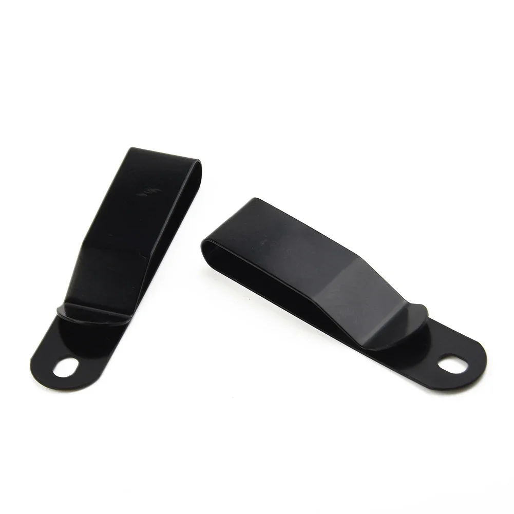 2PCS Small Sheath Holster Quick Clips Cutter Manganese Steel Belt Clip Buckle DIY Carrying Clip Hunting Accessories