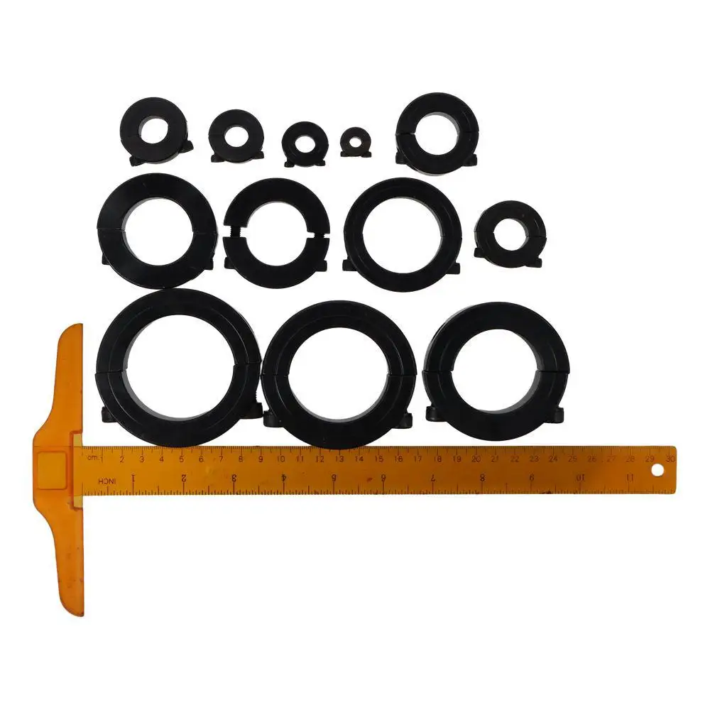 Set Screw Style Carbon Steel Shaft Collars Black Inner Diameter 6-55mm Ring Collar Hole Retaining Clamp Industrial Automation