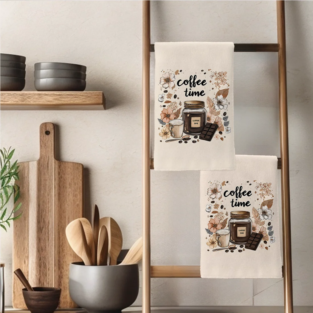 2 قطعة فنجان القهوة خمر الشوكولاته بار منشفة المطبخ طبق الملابس عطلة للمطبخ منشفة الديكور 40x60 سنتيمتر #5