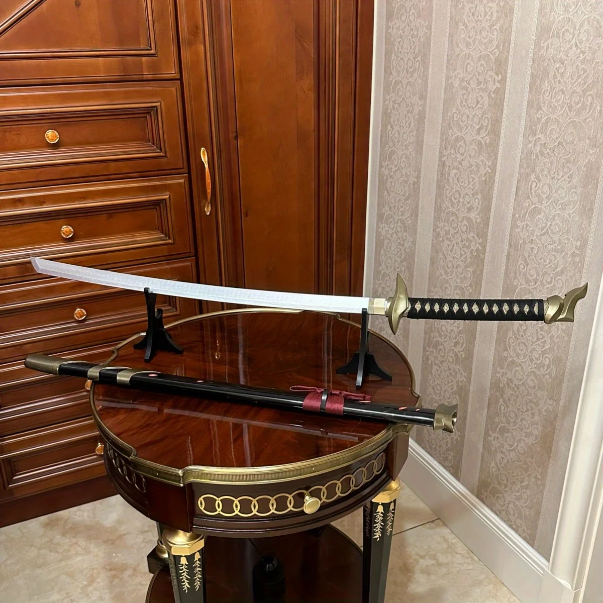 39,3-calowy miecz katana Yasuo z League of Legends, drewniany nóż ninja, oryginalny szabla, japońska katana, akcesoria do cosplay, rekwizyt, zabawka