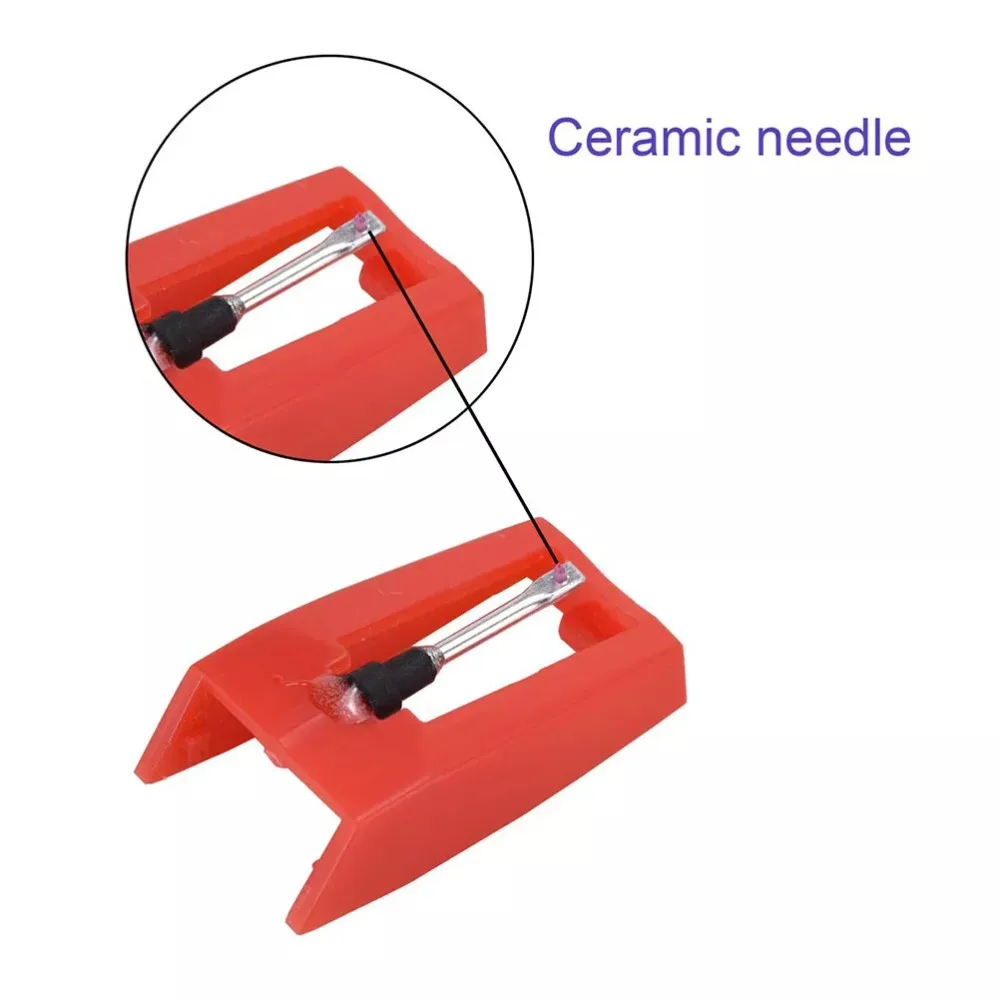 4Pcs Red Record Player Needle Sturdy Mini Turntable Replacement Stylus Phonograph Needle Repair Parts Replacement Stylus