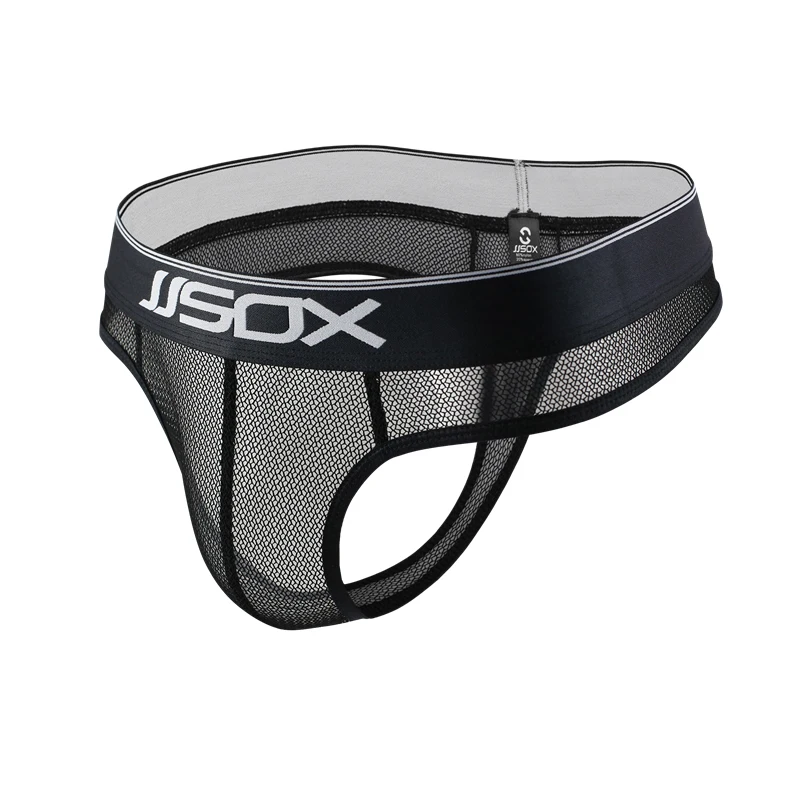 

Men's Sexy Underwear Mesh Transparent Ultra-Thin Thong Panties Trunks Bulge Pouch Soft Male Elasticity Underpants Thong String