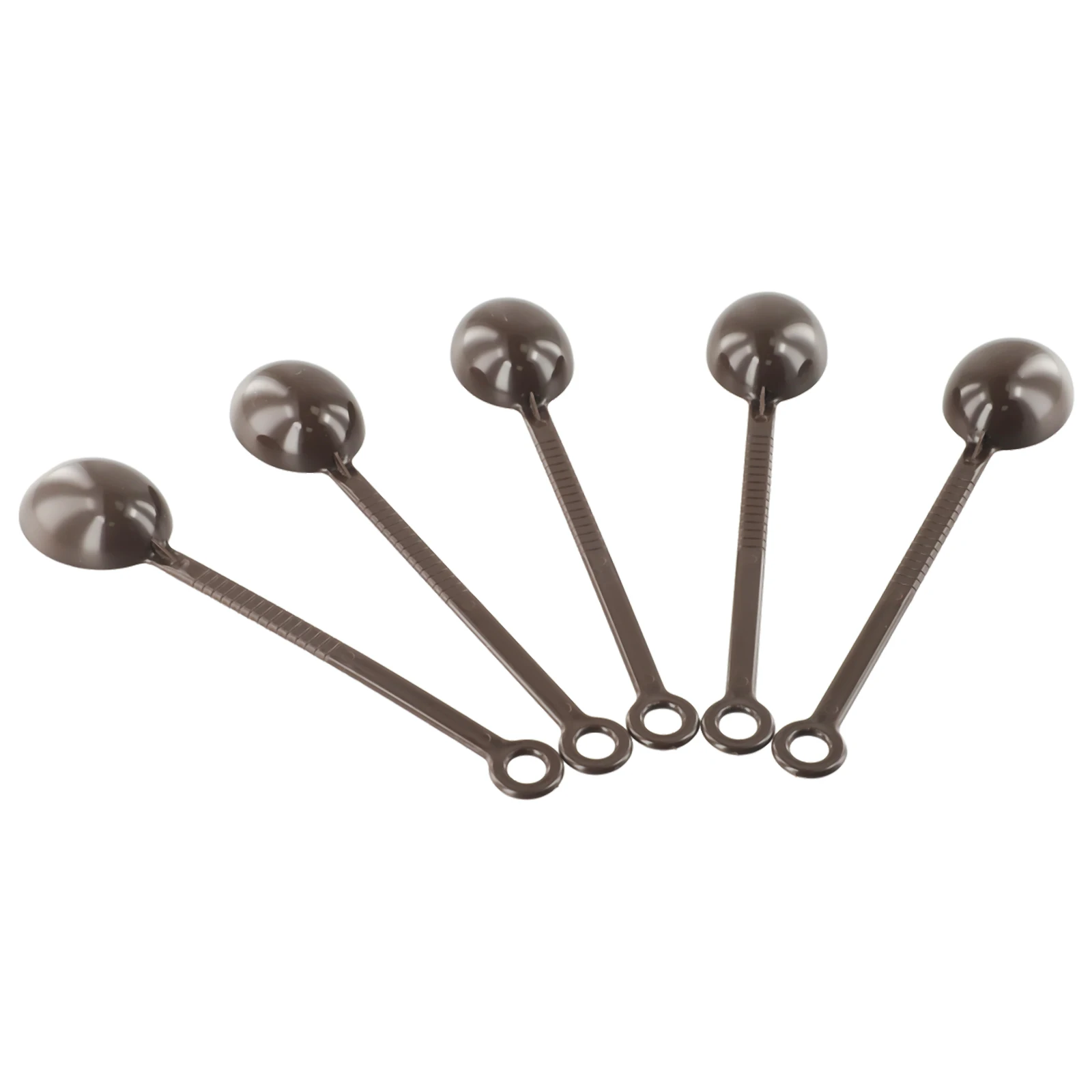 Plastic Spoons Scoop Set 5PCS Brown Espresso Fruit Powder/Coffee Kitchen Long Measuring High Quality Hot Practical