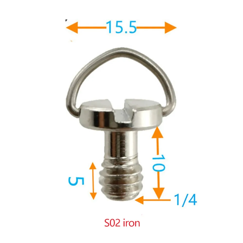 1Pcs For Tripod Monopod Ballhead Camera Mount Screw Dslr Photo Photography Accessories Plate Adapter Screw Camera Fixed 1/4 Inch