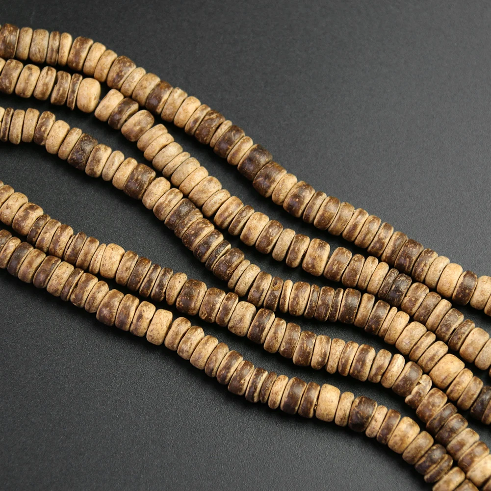 8mm 1 String Natural Coconut Shell Loose Beads Wooden Buddhism Making Necklace Bracelet DIY Environmental Jewelry Accessories