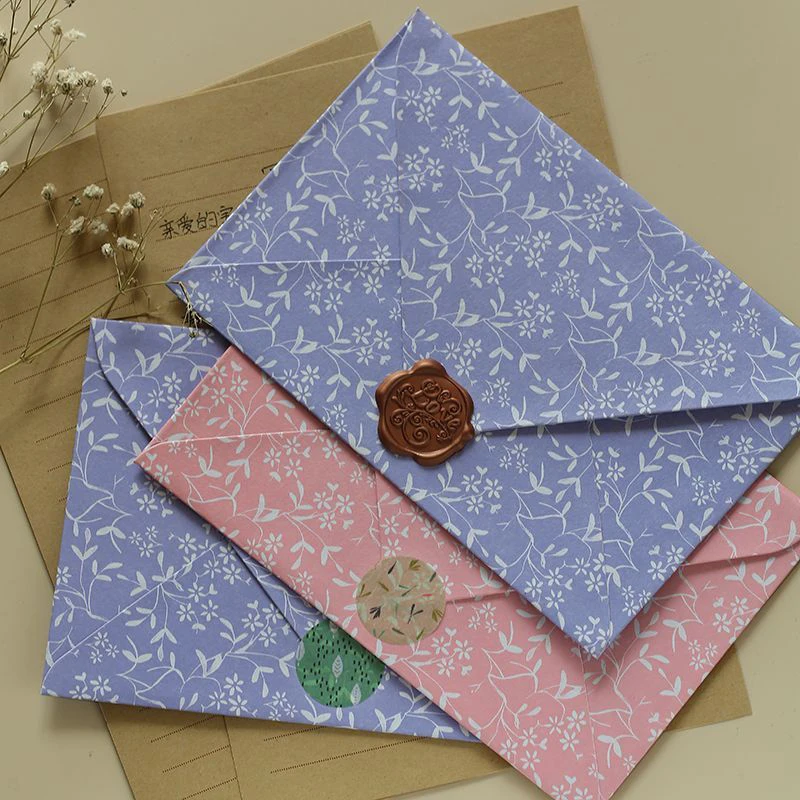 5pcs/lot Floret Envelope for Wedding Invitations Japanese Korean Style 250g Paper Postcards Small Business Supplies Stationery