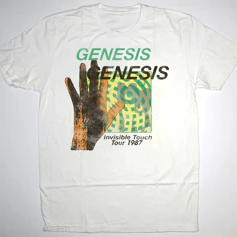 Genesis Invisible Touch Tour 1987 T-Shirt Genesis T-Shirt Invisible Touch Tour '87 Shirt 80s Rock Tour Shirt