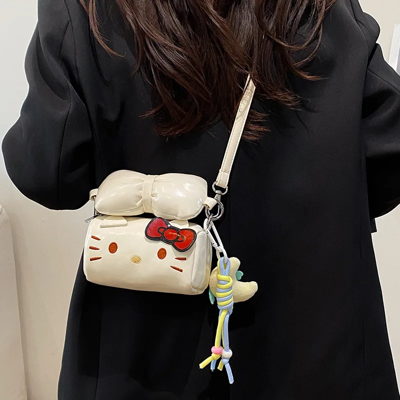 Sanrio Hello Kitty Girly Cartoon Kt Cat Crossbody Tote Bag Mini Girls Handbag Cute Cartoon Fashion Women Organizer Case Holder view 3