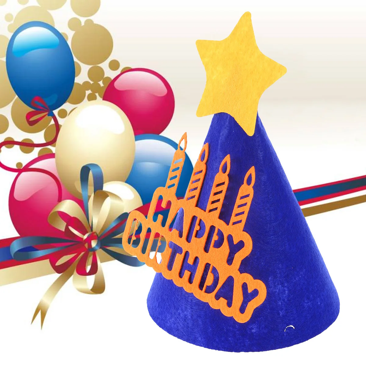 

Birthday Party Creative Lovely Cartoon Birthday Hat Photo Prop for Children Kids Birthday Party Decoration (Blue)