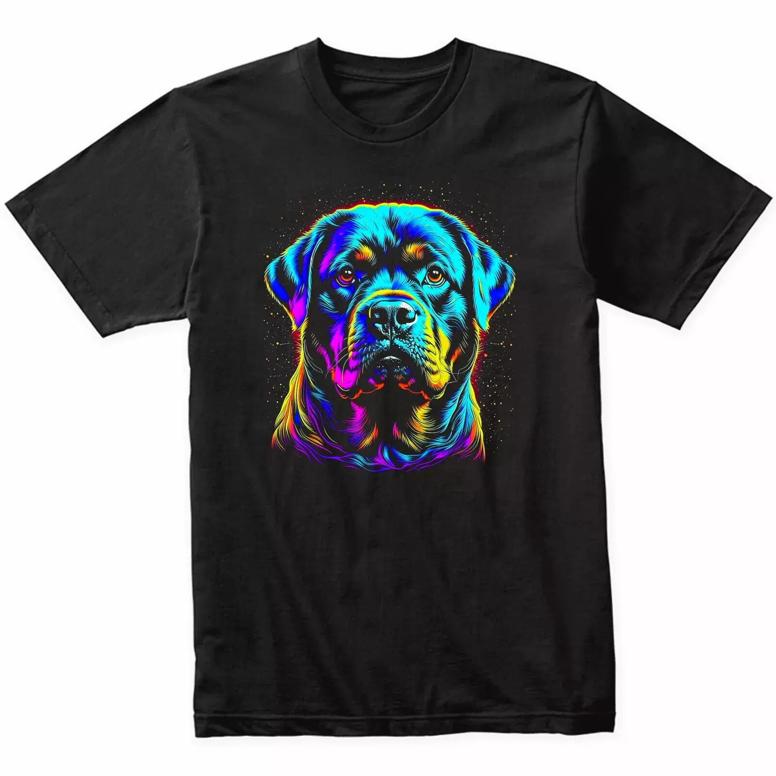 Rottweiler Psychedelic Dog Art T-Shirt Gift Unisex T-shirt