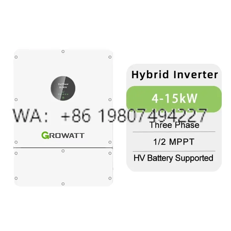 for Growatt Hybrid Solar Inverter 4-15KW Three Phase Triple Output WIT 4-25K-XHU