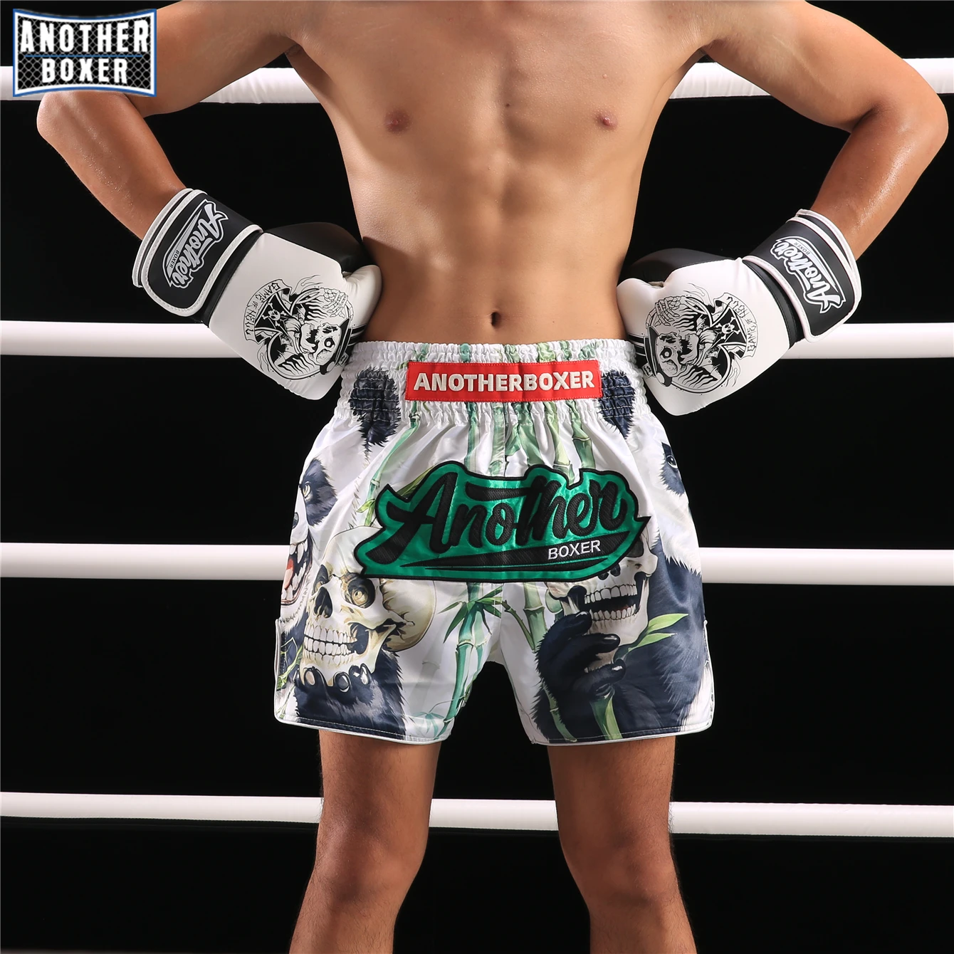 Bedruckte Muay-Thai-Shorts in fluoreszierenden Farben, Fitness, Boxen, Kampfsport, Training, Gym, Workout, Sportbekleidung, Herren-Kompressionsshorts