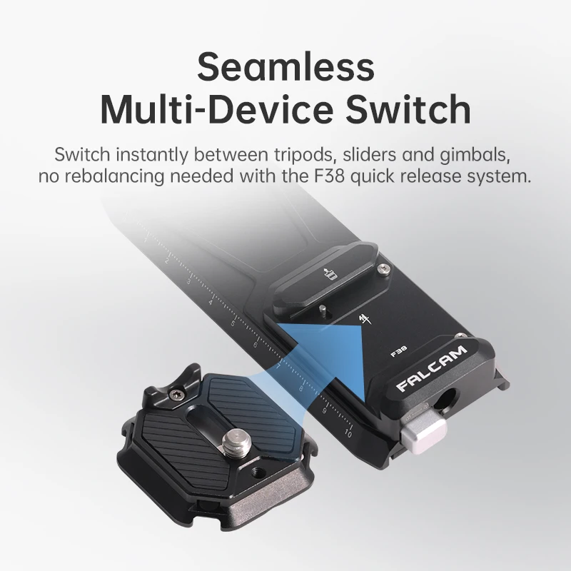 ชุดแผ่นปลดเร็ว Ulanzi F38 V2 สำหรับ DJI RS4 / RS4 PRO / RS3 / RS3 Pro / RS2 / RSC2 แผ่น Gimbal แบบ Arca Swiss สำหรับกล้อง DSLR พร้อมฐาน QR