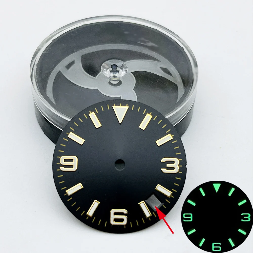 Customized Luminous Dial NH35 Dial Fit for SKX007 SPRD 6105 Turtle Tuna Watch Case NH35 NH36 28.5mm Watch Dials Parts