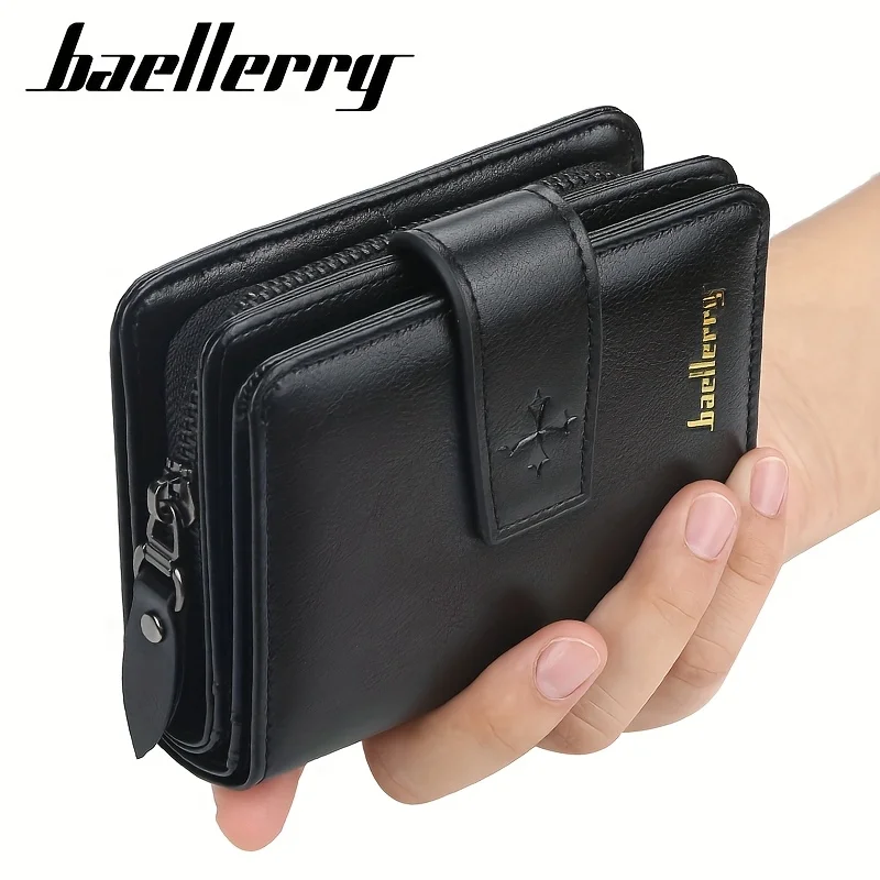 Business Men Wallets Zipper Card Holder High Quality Male Purse New PU Leather Vintage Coin Holder Men Wallets