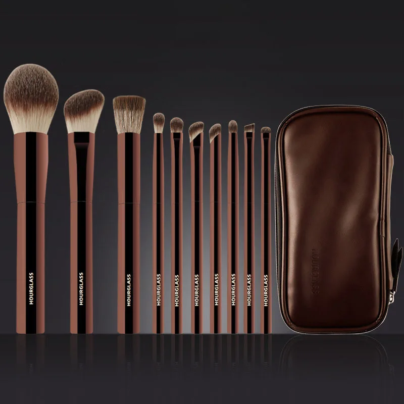 10 Piece Makeup Brush Set Soft Convenient Eyeshadow Concealer Grooming Brushes Face Makeup Brushes Artificial Fiber Makeup Tool