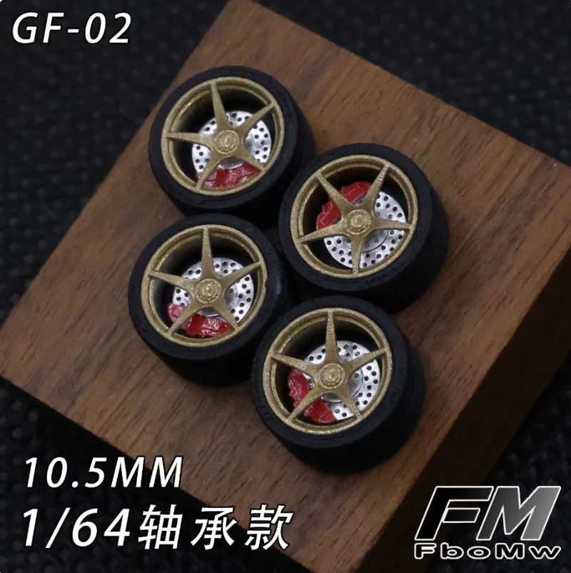 FM 1/64 GF-02/ZY-01 10.5mm Model Car Modified Wheel Hub Resin Wheels Dynamic Bearings Suitable for 1:64 Static Model Cars Gift - Image 5