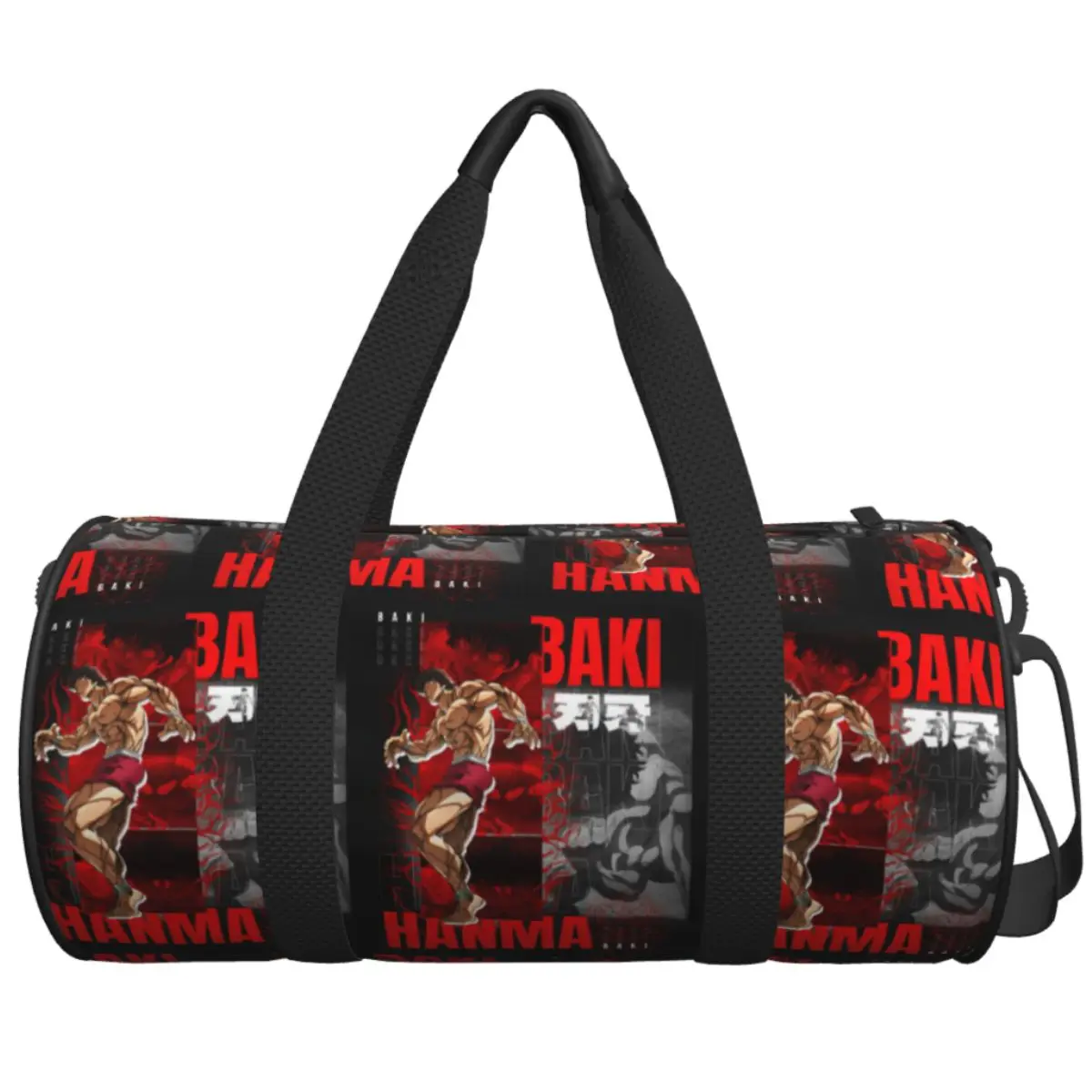 Gym Bag Baki Jack Yujiro Hanma Sports Bag with Shoes Bodybuilding Manga Male Female Outdoor Handbag Novelty Training Fitness Bag