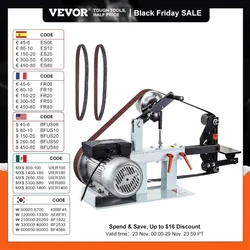 VEVOR 1.5KW Belt Grinder Machine 2 x 82in Variable/Constant Speed 3 Mode Electric Belt Sander For Tool Polishing Knife Making