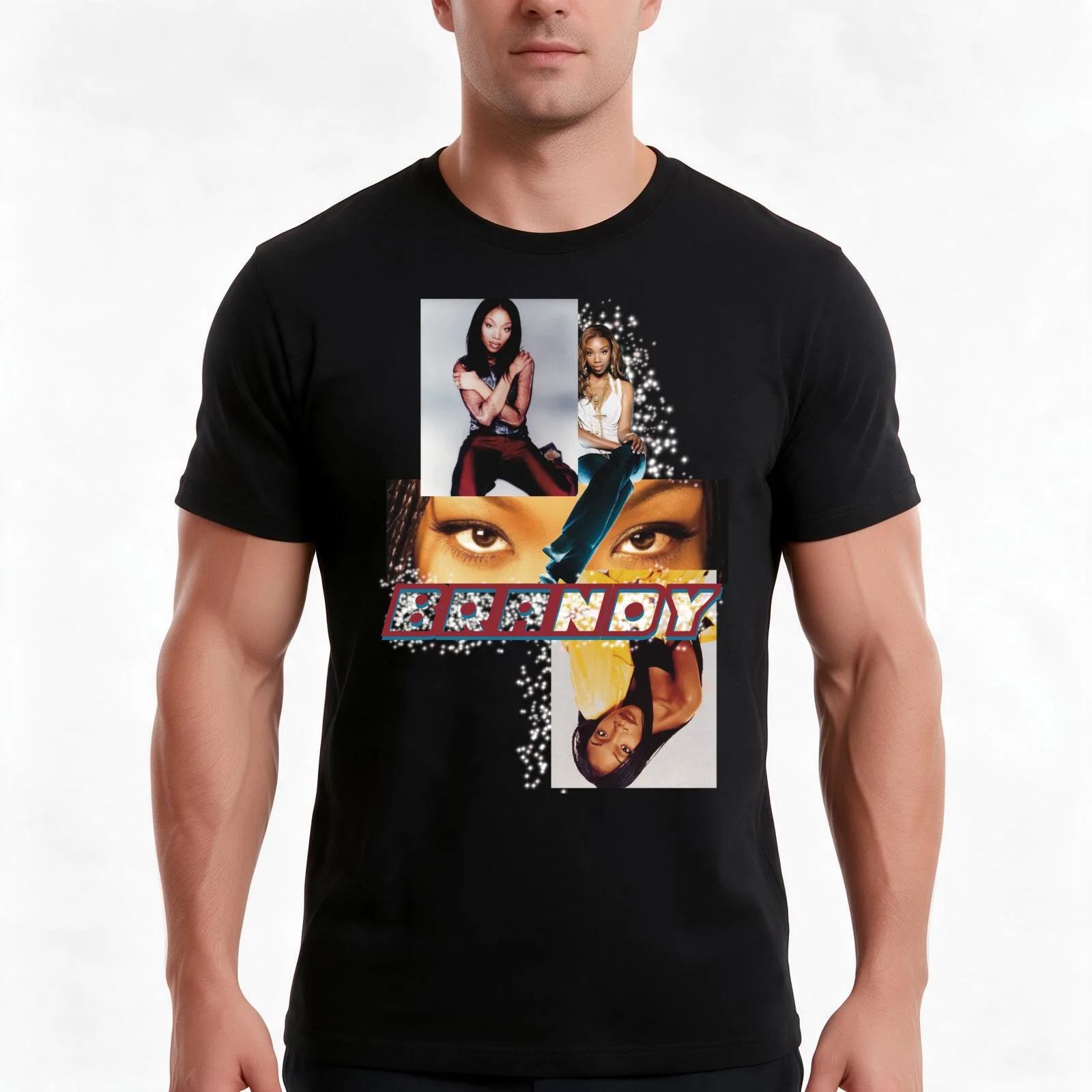Brandy T-Shirt, Summer Casual Cotton Tee, Oversized Streetwear Tops, Vintage Graphic Print, Loose Fit Short Sleeve, 100% Cotton