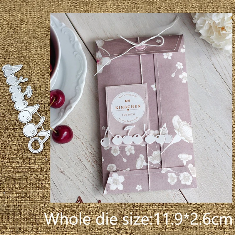 XLDesign Craft Metal stencil mold Cutting Dies cherry edge decoration scrapbook die cuts Album Paper Card Craft Embossing