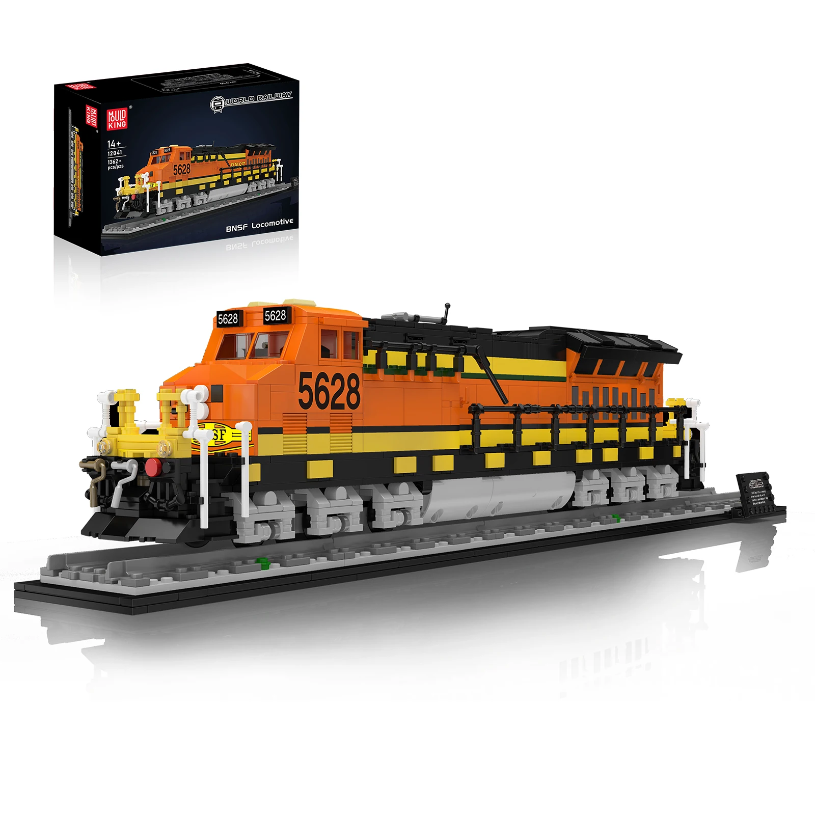 

Mould King 12041 BNSF Locomotive Building Blocks 1362Pcs Mini Bricks APP-Controlled Model Train Set