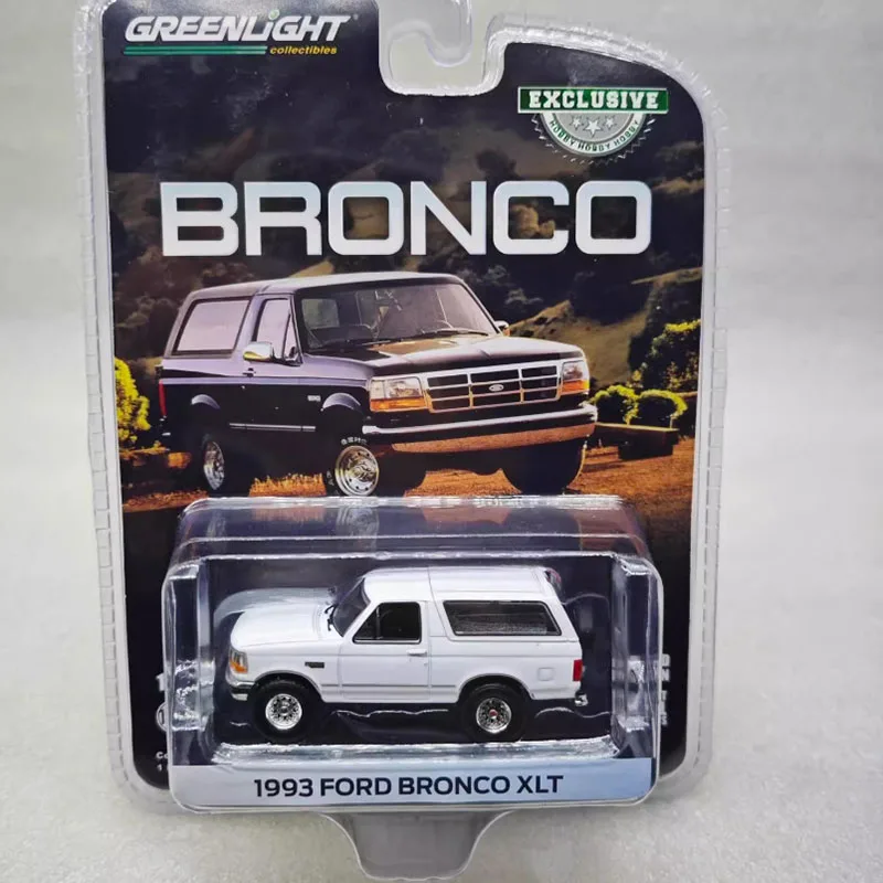 

Литой под давлением Greenlight, масштаб 1:64, 1993, Ford Bronco XLT, Оксфорд, белый сплав, имитация модели автомобиля, статическая коллекция, сувенирный подарок