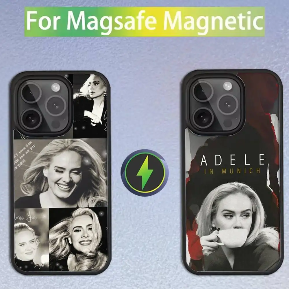 

Чехол для телефона Singer A-Adele для iPhone 16,15,14,13,12,11, Pro, Max, Plus, Mini, SE Magsafe с магнитной беспроводной зарядкой