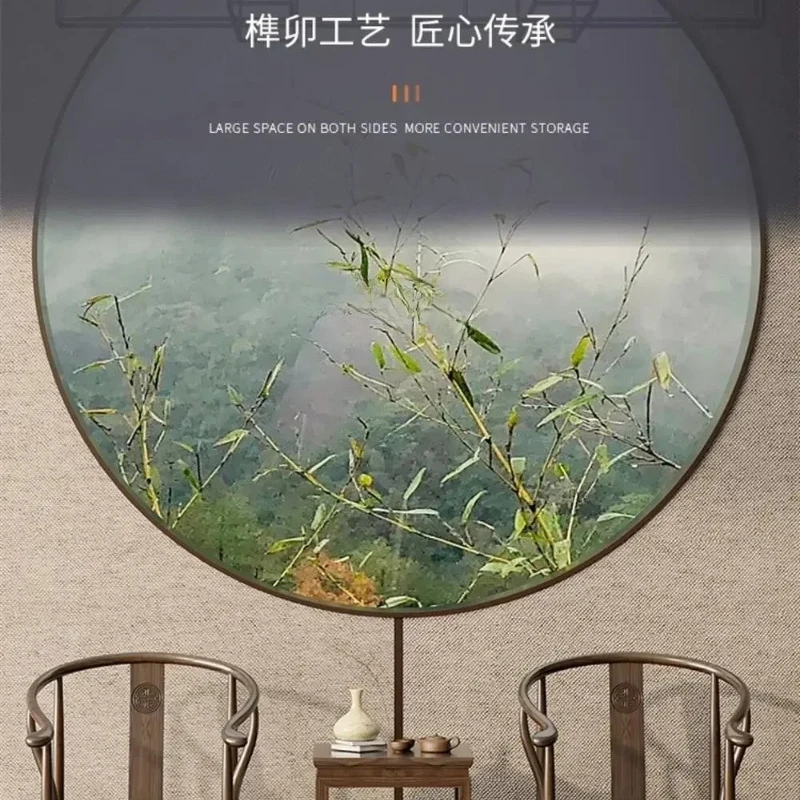 Solid Wood Royal Chair Three-Piece Set New Chinese Court round-Backed Armchair Armchair Palace Chair Ancient Elm