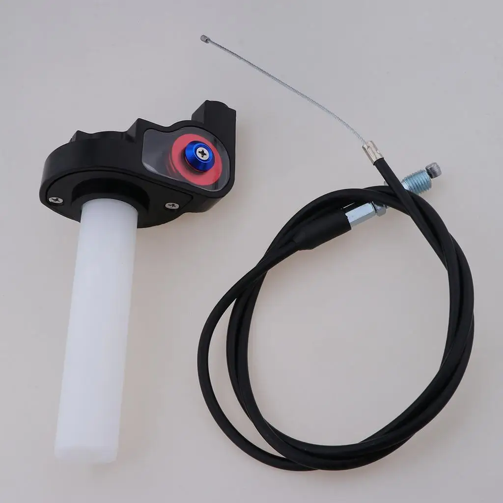 Adjustable Throttle Twist Cable Grip Set for 22mm Motorcycle Handlebars Bike Handle 125cc Off Road