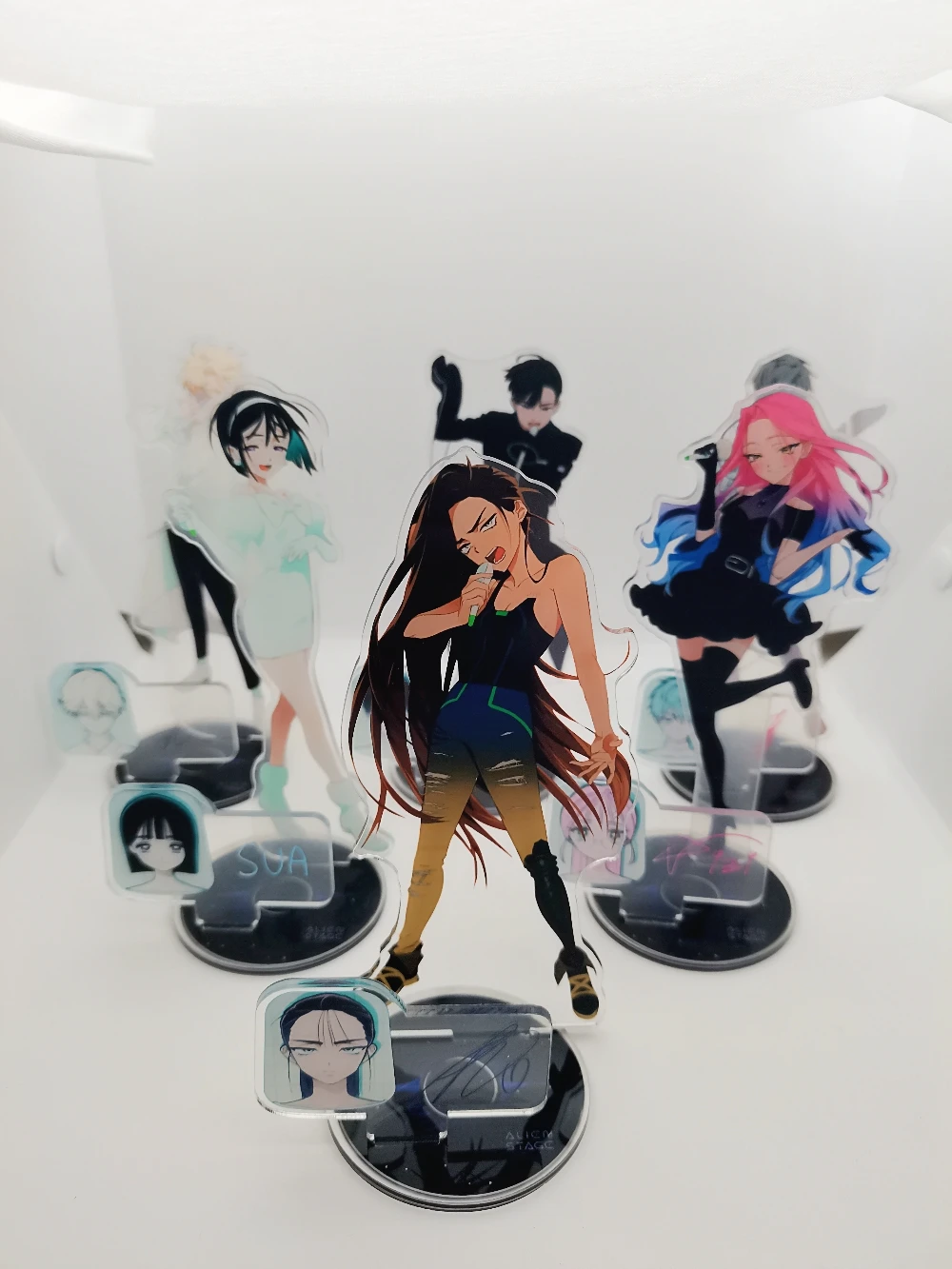 أنيمي الغريبة المرحلة إيفان و تيل هدية دمى أشكال الاكريليك حامل نموذج عمل الشكل حلية اكسسوارات نماذج سطح المكتب الحلي