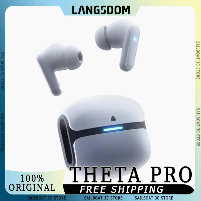 Langsdom Theta Pro Wireless Earphone Noise Reduction Long Battery Life Low Latency In-Ear Earbuds Custom Office Gaming Earphone