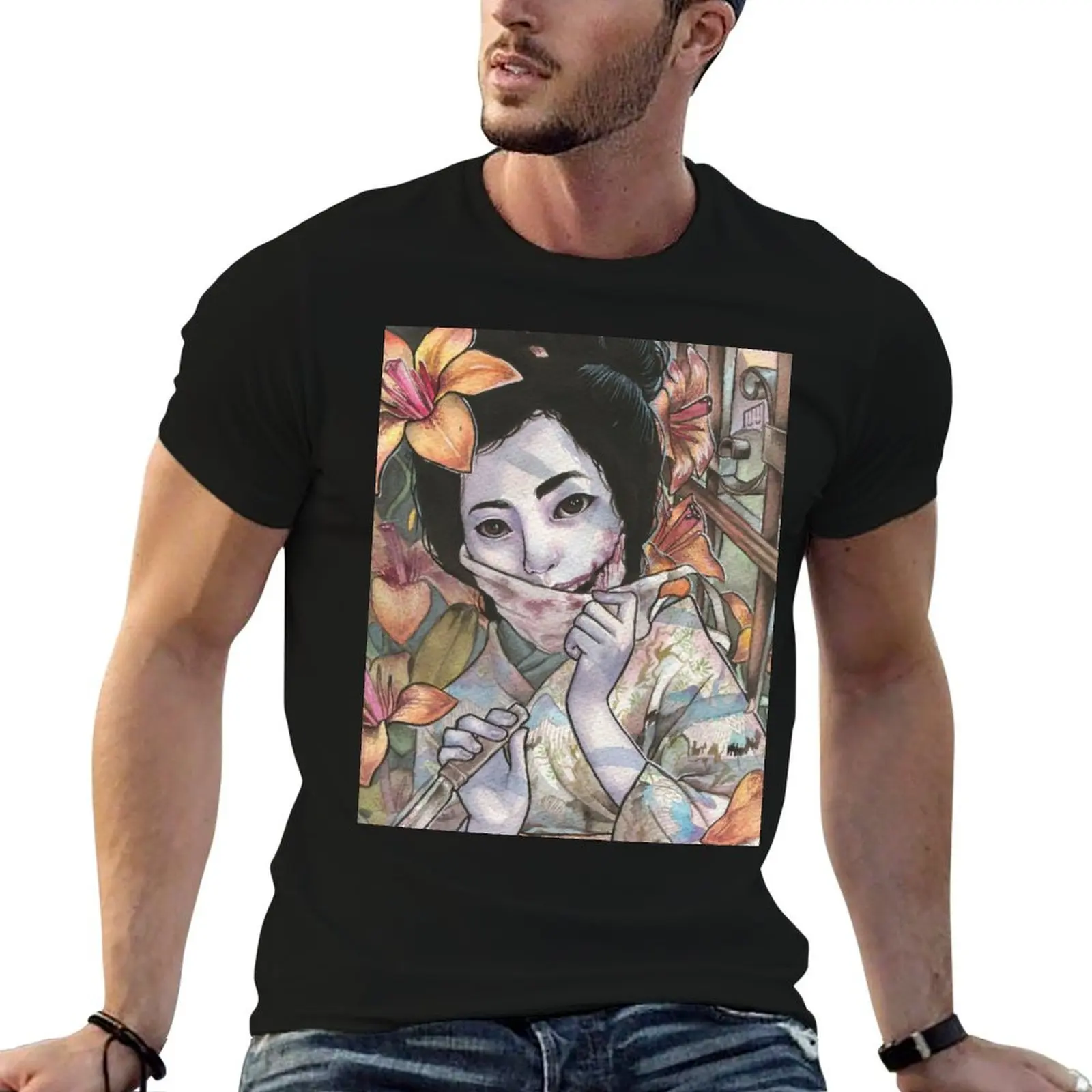 Camiseta Sayuri, camisetas para hombre, camisetas gráficas vintage, camisetas de diseñador para hombre, camiseta de algodón