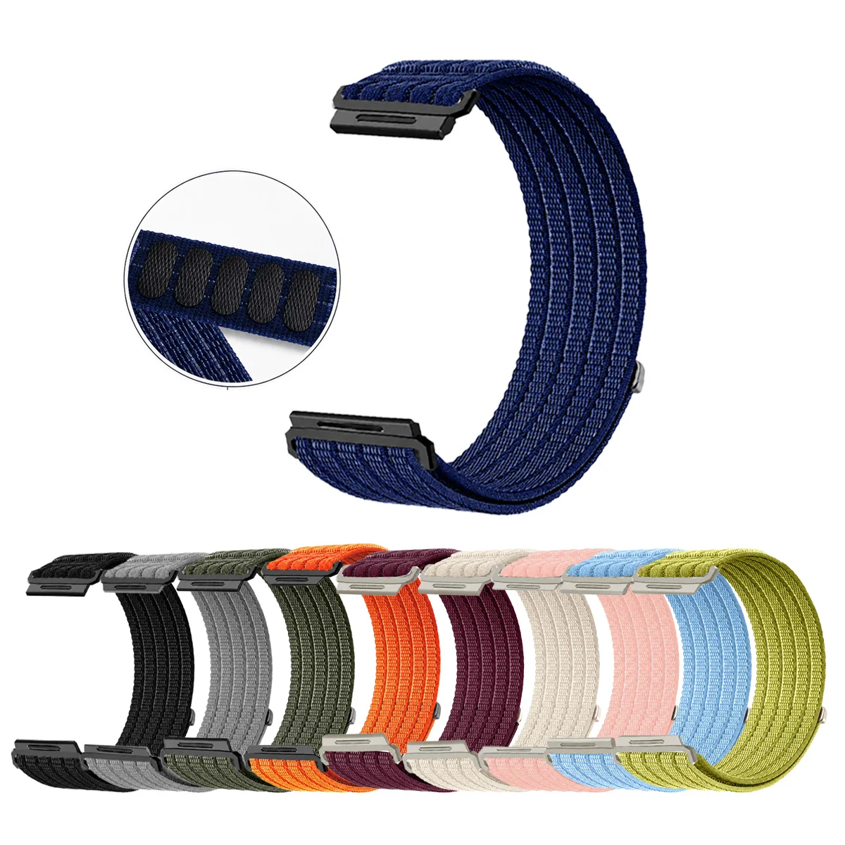 20mm22mm Strap for Samsung Galaxy Watch7 6 5 4 3 Hook&Loop Nylon Bracelets correa for Galaxy Watch 6 4 Classic/Gear S3 Classic