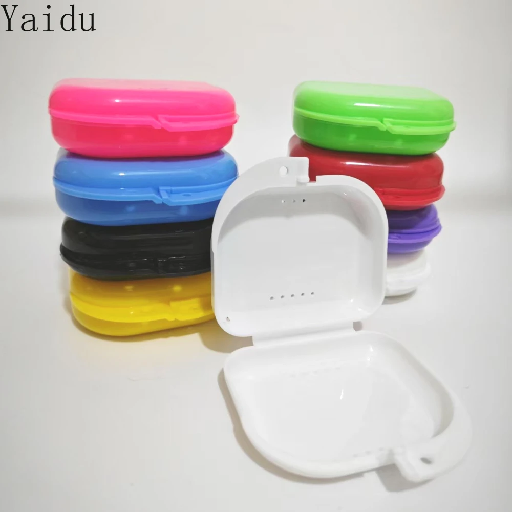 30Pcs Denture Tray Box Dental Orthodontic Retainer Box Case Plastic Teeth Container Denture Box False Teeth Protective Case